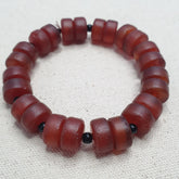 Vintage Carnelian Agate tire Shape Beaded Bracelet