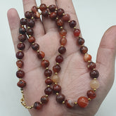 Vintage African Carnelian Agate Beaded Necklace