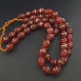 Antique Venetian Style Aventurine Strips Glass Beads Strand