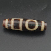 Antique Circle & Square Himalayan Tibetan Agate Dzi Bead Amulet