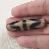 Vintage Himalayan Tibetan Agate ZigZag & Stripe Pattern Agate Dzi Bead Amulet