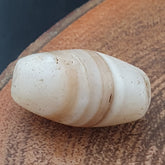 Ancient Natural Pattern White Agate Bead Amulet