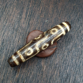 Old Indo Tibetan Agate 9 Eyes in zigzag lines Agate stone Dzi Bead Amulet TBA-3