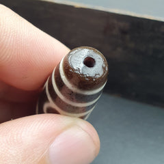 Himalayan Tibetan Dzi Agate Bead: A Rare Gem from the Past  TBET-8