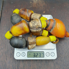 Moroccan Necklace Handcrafted Amber Resin Vintage Jewelry African Necklace