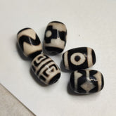 Lot 5 Powerful Unique patterns Tibetan Agate Dzi Bead Amulet 129