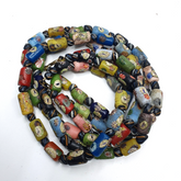 Vintage Colorfull Venetian Style face glass Beads Beaded Necklace