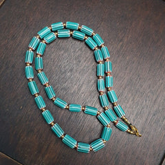 Vintage venetian Style Beads Collection Bluish beads Necklace B21