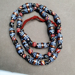 Venetian Inspired Millefiori Aventurine Fancy FEATHER glass beads