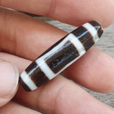 Tibetan Himalayan 1Square 1circle eye Agate stone Dzi Bead Amulet AT9