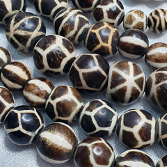 South Asian Burma Necklace Old Pumtek pyu beads Palm Wood Fossilized beads