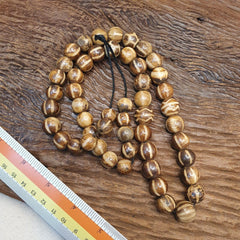 handmade Pumtek tribal beads Myanmar Burma Round beads Strand