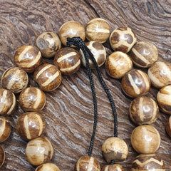 handmade Pumtek tribal beads Myanmar Burma Round beads Strand