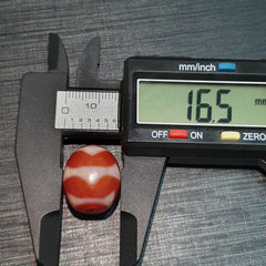 Himalayan Indo Tibetan Red Agate Dzi Amulet Bead OTB-3