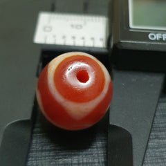 Himalayan Indo Tibetan Red Agate Dzi Amulet Bead OTB-3