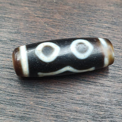 Old Tibetan 3 Circle Eyes in Eye Agate stone Dzi Bead Hi Quality Amulet