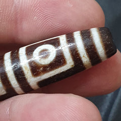 Tibetan Nepalese dzi bead 4 eyes in Eyes amulet Agate Bead PR-2