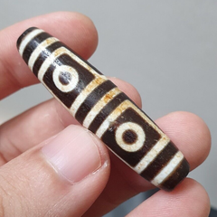 Tibetan Nepalese dzi bead 4 eyes in Eyes amulet Agate Bead PR-2