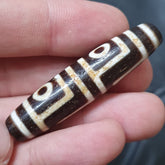 Tibetan Nepalese dzi bead 4 eyes in Eyes amulet Agate Bead PR-2