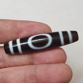 Himalayan Tibetan dzi bead Square and Circle Eyes amulet Agate Bead PR-4