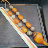 Moroccan Berber Handcrafted Resin Amber Vintage Jewelry African Necklace
