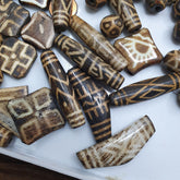 Lot 91 Beads Asian Burmese Old Pumtek Palm Wood Stone beads