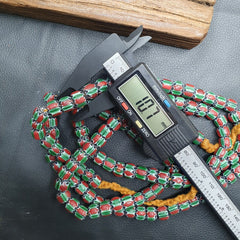 Stunning watermelon Chevrons Venetian Style Beads Strand 10MM