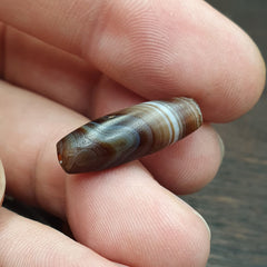 Lot 14 Beads Ancient Antique Himalayan Tibetan Bangali Agate Beads JNT-14