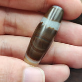 Vintage Old Yemeni Crystal in Agate Natural Eye Rare pattern Bead YM-3