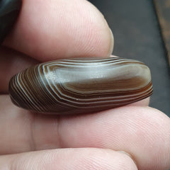 Lot 2 Himalayan Eye Agate Black Agate Beads Soleimani Agate Beads