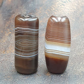 Lot 2 yemeni Agate Black Agate Beads Soleimani Agate Beads #24