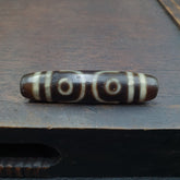S3 Vintage Old Tibetan 3 Eyes Agate stone Dzi Bead big Amulet