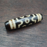 S1 Vintage Old Tibetan 7 Eyes Agate stone Dzi Bead big Amulet