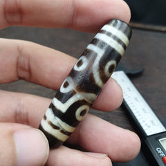 OTBS4 Vintage Old Tibetan 7 Eyes Agate stone Dzi Bead big Amulet