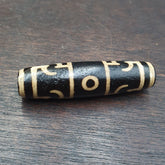 S2 Vintage Old Tibetan 3 Eyes Agate stone Dzi Bead big Amulet