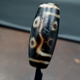 Himalayan Tibetan 7 Eyes Dzi Agate Bead Amulet