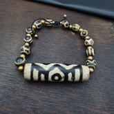 Tibetan 3 Eyes Unique Pattern With Pumtek Beads Bracelet #3