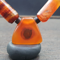 Antique Beads Lot 5 Agate Pendent Old Himalayan Tibetan African AGATE Bead