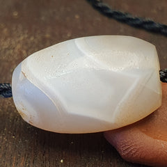 3 pcs Lot Antique Ancient Old Himalayan Blue lace chalcedony Agate Beads