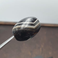 Old tibetan 1 eye agate unique pattern agate stone dzi bead amulet #3