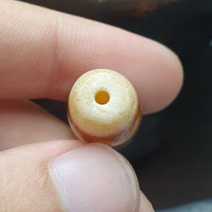 Unique pattern 2 eyes himalayan tibetan agate dzi bead amulet