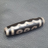 Unique eyes pattern himalayan tibetan 7eyes dzi agate bead amulet