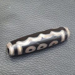 Unique eyes pattern himalayan tibetan 7eyes dzi agate bead amulet