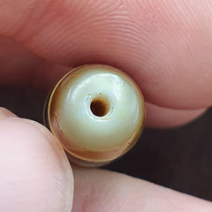 Old Tibetan 2-Eye Dzi Bead Amulet: Agate Stone