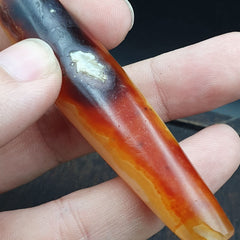 Antique yemeni old crystal agate middle eastern yellow agate bead -35y