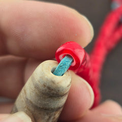 2 slide eyes old himalayan tibetan agate dzi bead red whitehert beads necklace