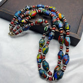 Vintage millefiori glass beads murano style beads necklaceGift