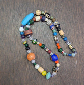 Vintage glass stones crystal mix beads necklace jn-2Gift
