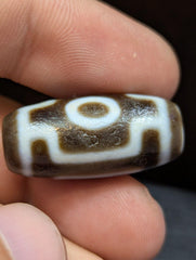 Powerful tibetan old agate 2 eyes in eyes dzi bead spirituality pendant