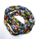 Vintage colorfull venetian style face glass beads beaded necklaceGift